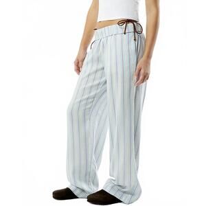 PacSun Linen Blend Outer Banks Beachcomber Linen Boxer Pants Blue Stripe NWT